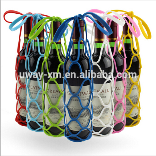 Foldable silicone wine holder/wine basket