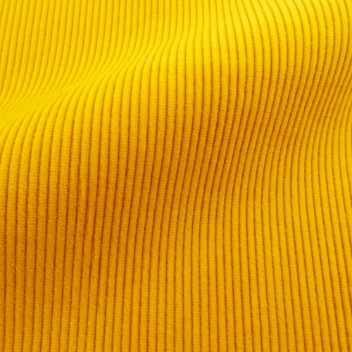 Yellow corduroy fabric