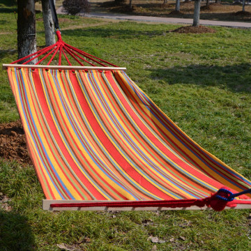 Single Thickening Canvas Hammock with Sticks