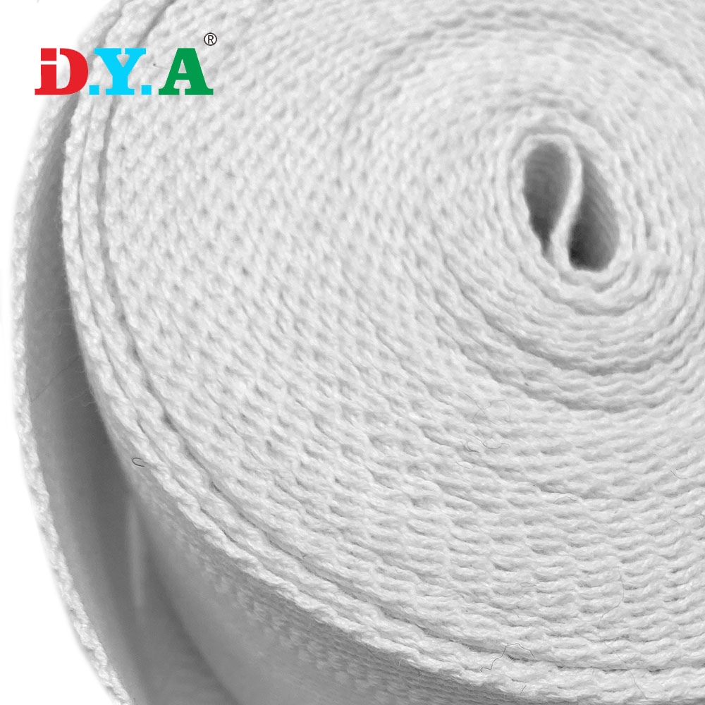 Customize eco-freindly cotton strap with thick webbing laundry bag cotton webbing