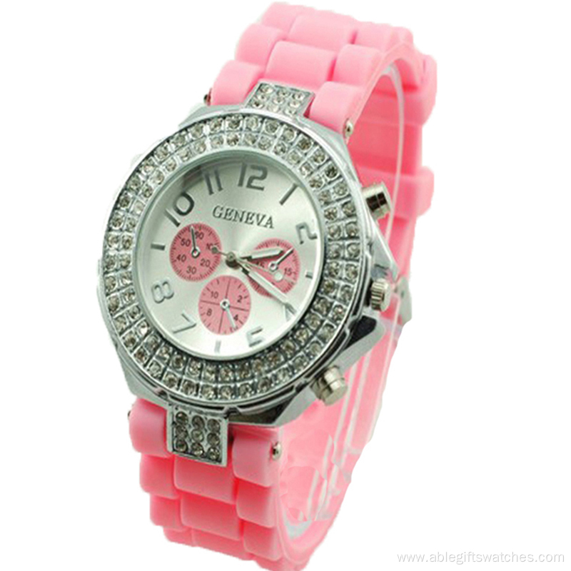 Girls Customized Silicone Quartz Wrist Watch