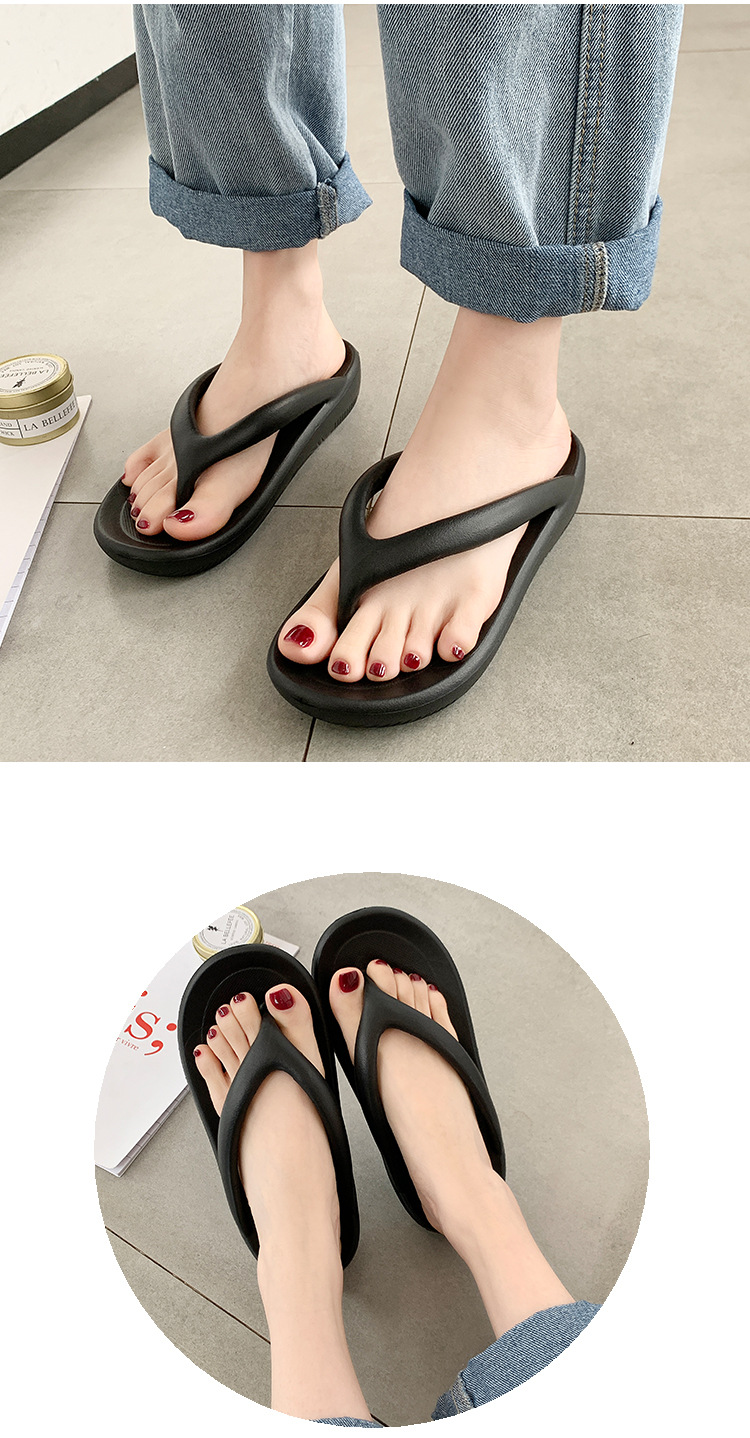 2021 summer causal Flip Flop Slipper Beach Outdoor Slipper women Platform shoes slipper PVC Women Flip Flop