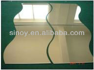 Frameless High reflectivity wavy bathroom wall mirrors