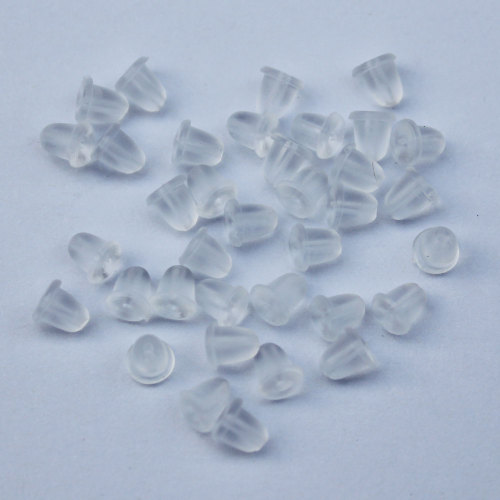 4 * 5mm Plastik Clear Earring Stopper Pembuatan Barang Kemas