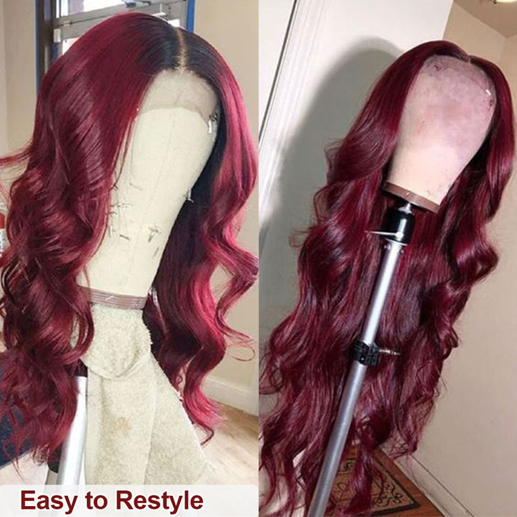 Pre-Plucked 360 Yaki Kinky Straight Frontal Lace Wigs for Black Women Human Hair