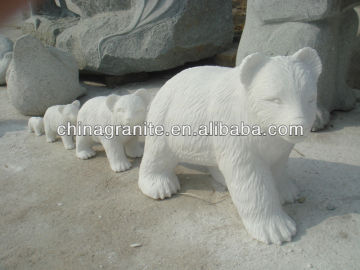 Carved marble bear