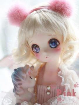 BJD 29cm Pink Bear Girl Ball Jointed Doll