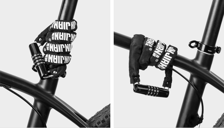 JINJIAN Carbon Steel 4mm X1000mm Chain Cycle Lock Bike Lock Steel Chain Lock Bicycle DIY Sleeve for Kids Bike
