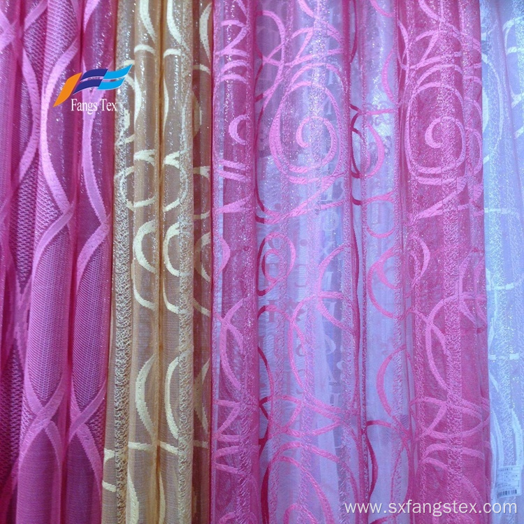 Polyester Embroidered Sheer Voile Upholstery Curtain Fabric