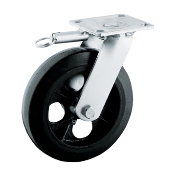 Rubber Wheels with Position Lock Brake