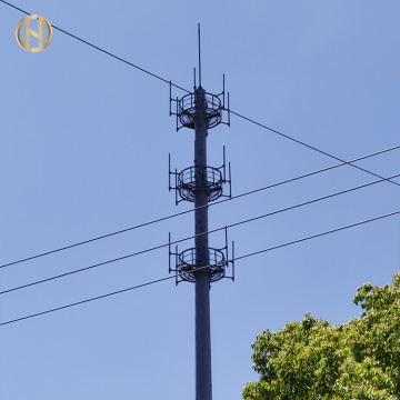 Hot Dip Galvanized Communication Monopole Pole Wifi Tower