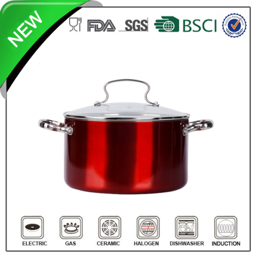 Ceramic coating non-stick pasta pot set with metallic coating