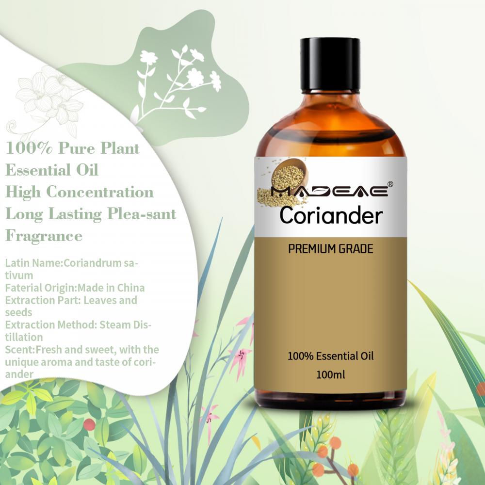 Food Grade Organic Coriander Seed Essential Oil Wholesale Coriander Essential Oil