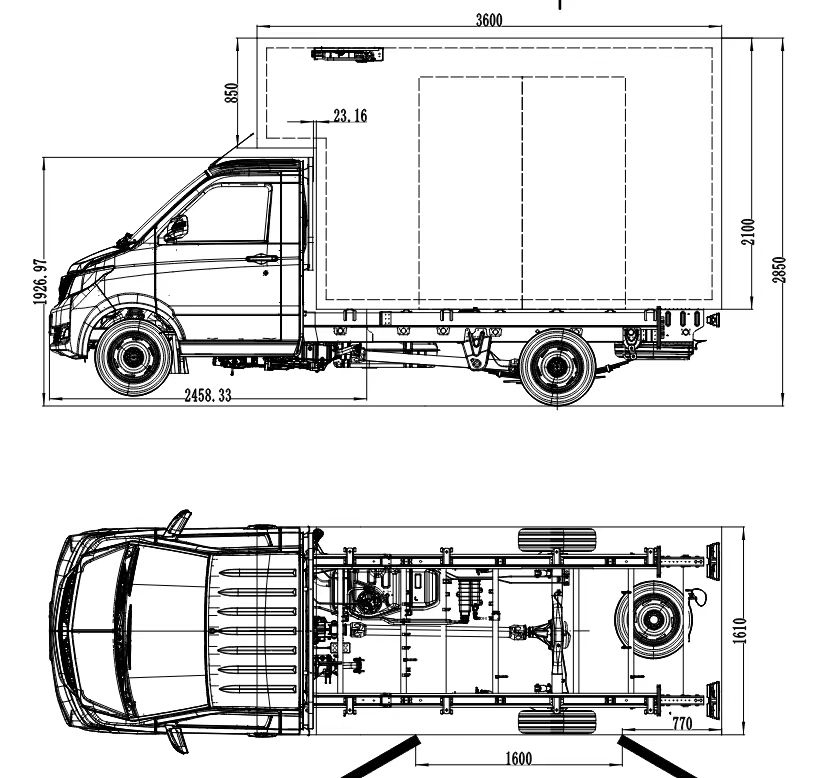 شاحنة صغيرة مبردة كهربائية متوافقة مع نظام الأفضليات المعمم (GSP) مخصصة لنقل اللقاحات