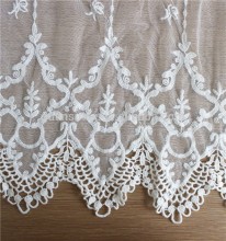 2016 new arrival hand embroidery on mesh fabric lace/netting jacquard lace fabrics for dress
