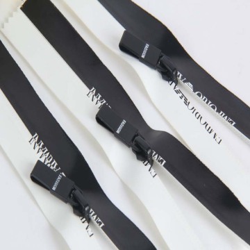 Fation black and white bicolourable invisble zipper