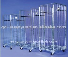 collapsible roll wire mesh cart
