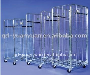 collapsible roll wire mesh cart