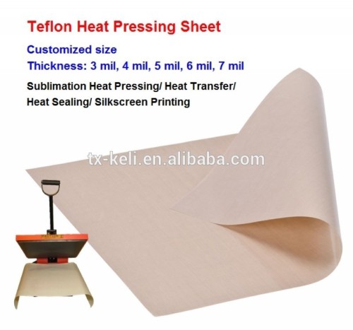 16"x16" 3 mil 100% PTFE Non-stick Sheet for Transfer Paper Iron-On and Heat Press