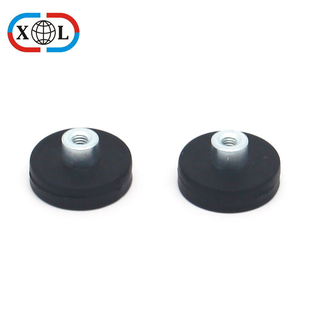 Round Pot Magnet with Rubber Coating