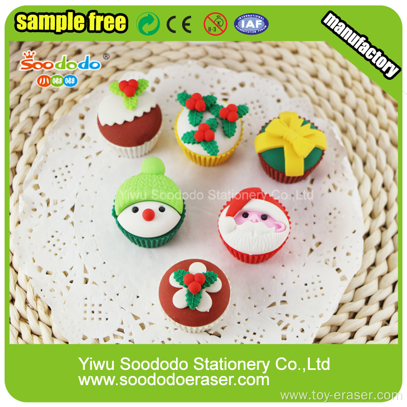 Festival Erasers Christmas Cake Erasers For Gift