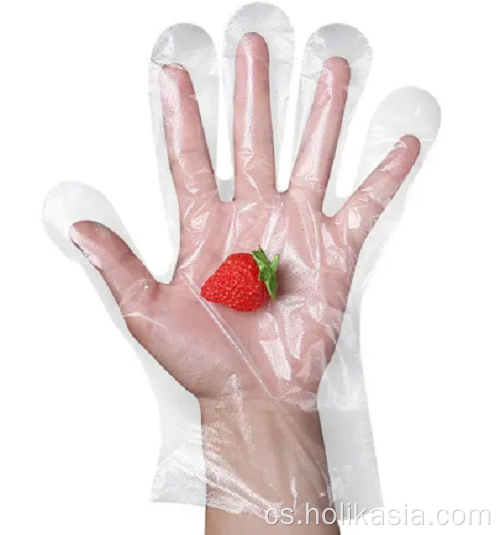 PPE plastové jednorázové rukavice