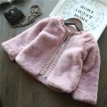 Manteau pour enfants en fausse fourrure de lapin pour enfants