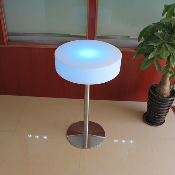 Illuminated Plastic Furniture Glowing Led Round Table