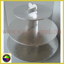 Silver Paper cupcake tier stand