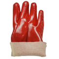 Red pvc gloves oil resistant safety working glove
