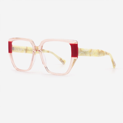 Square Laminated Acetate Women's Optical Frames 23A3081