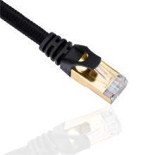 Braided Shielded Gold Plated Copper Cat7 Patch Cable