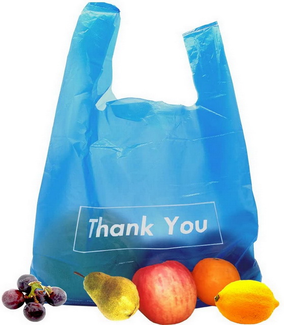 Heavy Duty Custom Logo Print Carrying Packaging Plastic T Shirt Shopping Bag