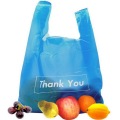 Heavy Duty Custom Logo Print Carrying Packaging Plastic T Shirt Shopping Bag