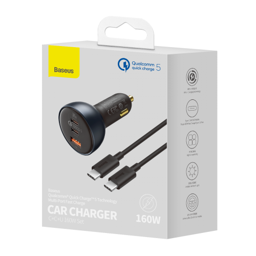 MultiPort Fast Charge Car Charger 160W