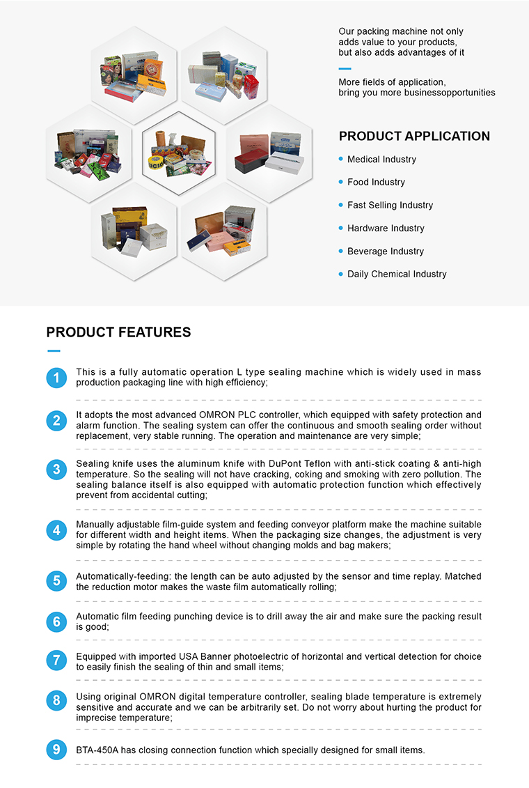 Fully automatic L Bar Sealer with Shrink Tunnel