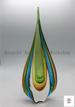 Colorful Big Drop Of Water glass sculpture