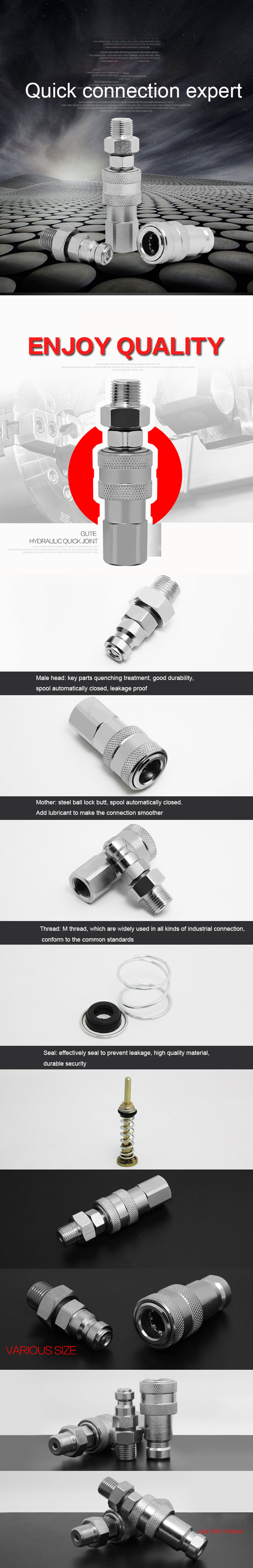 Hydraulic hinged pipe joint ferrule type joint oil pipe joint carbon steel joint