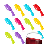 Silikon kuş şarap cam içecek işaretleri