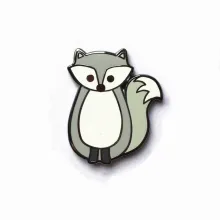 Kartun logam adat Anime Fox Lapel Pin