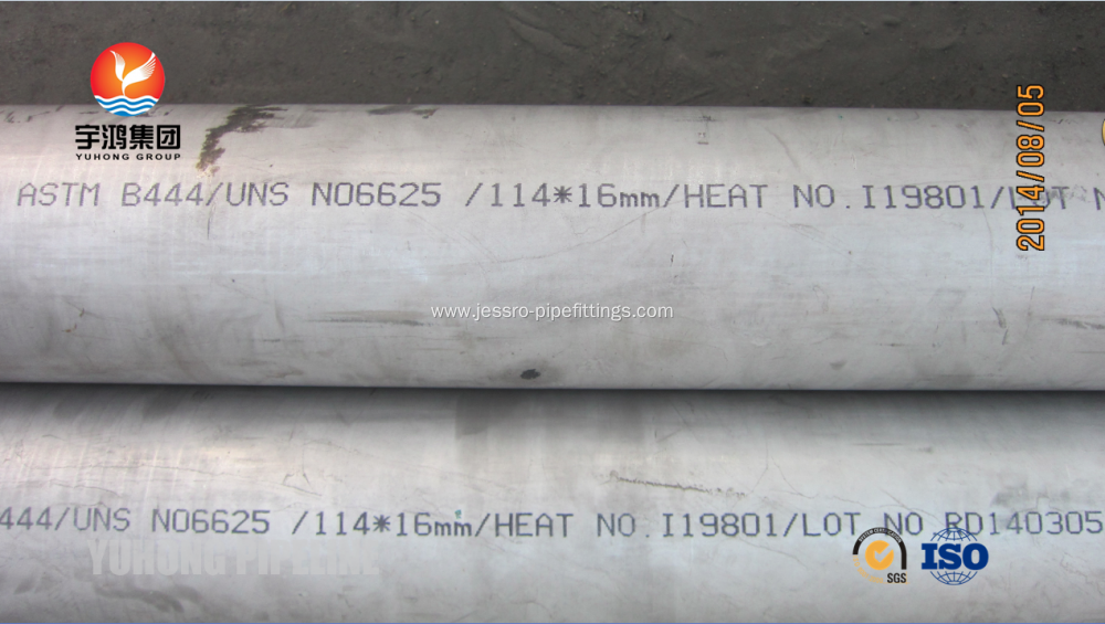 Corrosion Resistant Alloy 625 Inconel Tubing , ASME SB444 GR.2 Seamless Tube