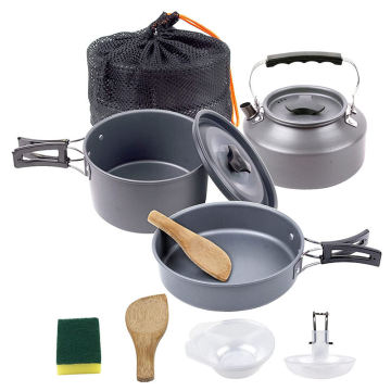 Wholesale 2-3 Person Camping Cookset Outdoor Picnic Mess Kit