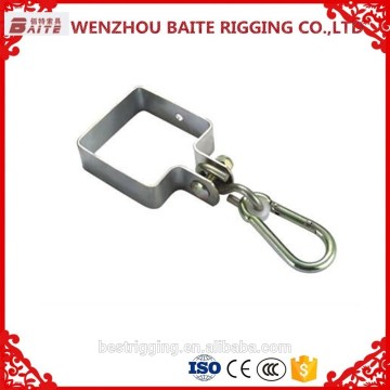 Carabiner Wholesale Galvanized Square Collar swing Hook With Snap Hook In China Rigging Manufacturer