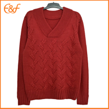Heavy Gauge Cable Knit Sweater for Men