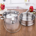 Keluli tahan karat berkualiti tinggi Double Layer Soup Steamer