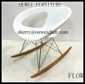 plastic shell chair with rocking base