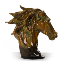 Best selling bronze horse bust brass statues horse head for indoor decoration