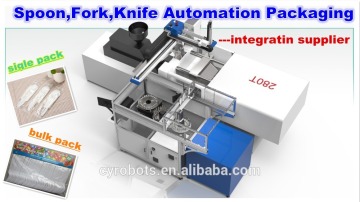 injection moulding machine make disposable plastic fork spoon automatic packing machine