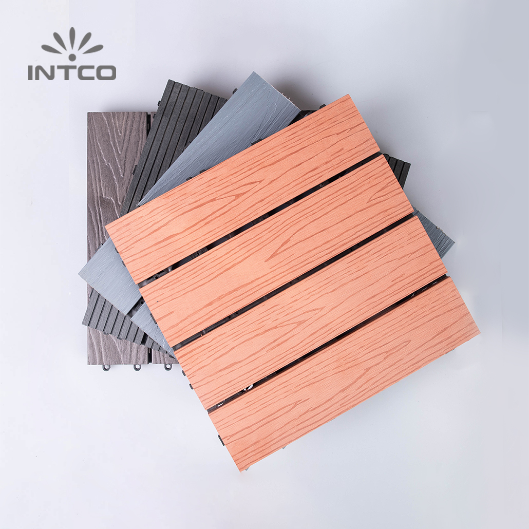 INTCO Easy Install Interlocking Waterproof Fireproof Modern Decoration Outdoor Floor DIY WPC Composite Decking