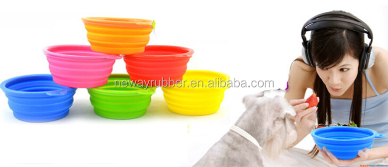 Collapsible Pet Dog Silicone Bowl Feeder